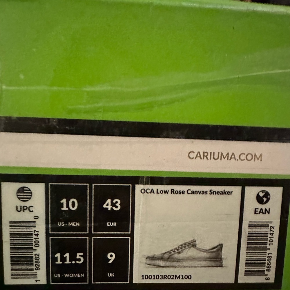 Cariuma Low Rose Canvas Women’s 11.5 Men’s 10 NEW - Picture 3 of 3